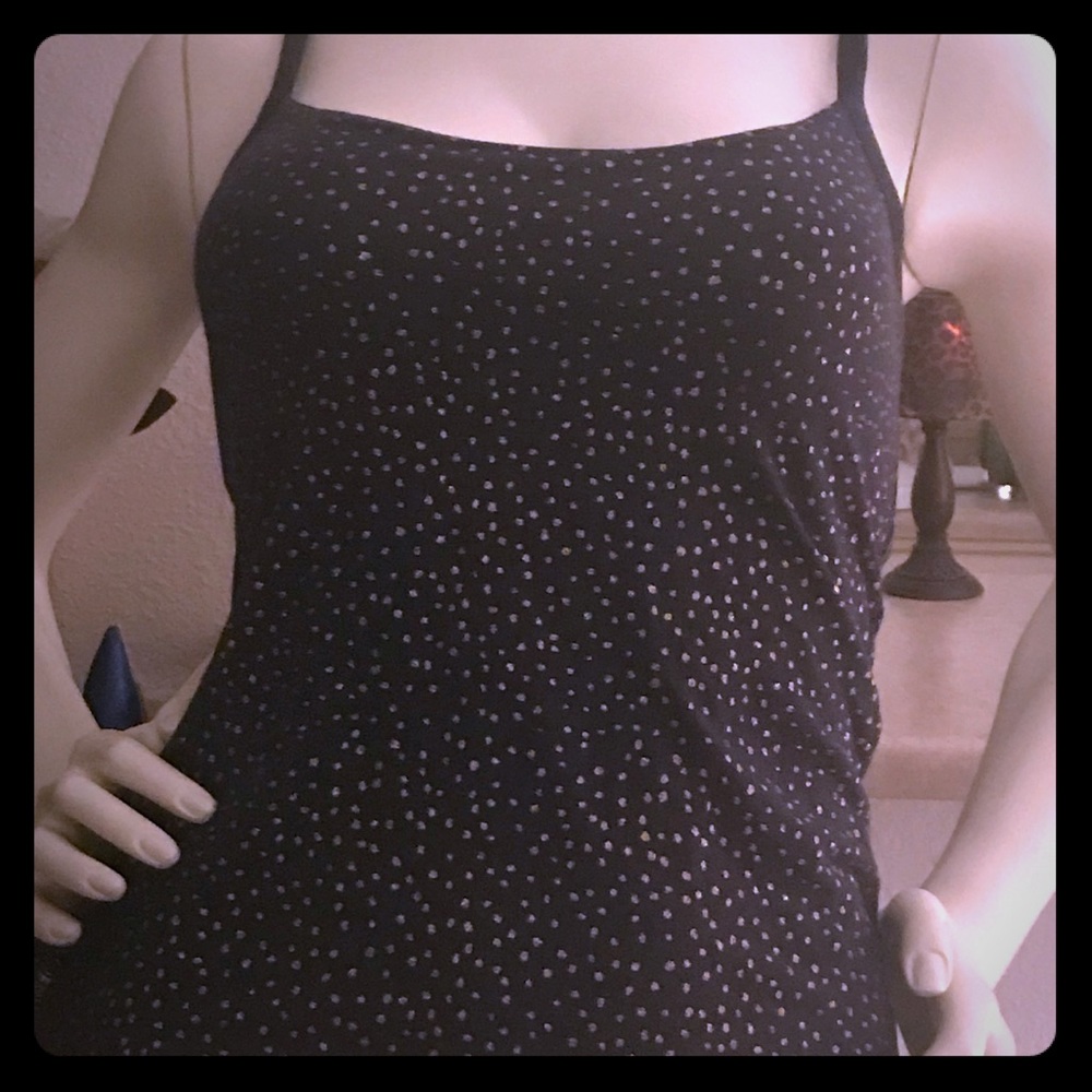 VS Yoga top navy blue with gold t back yoga top xs